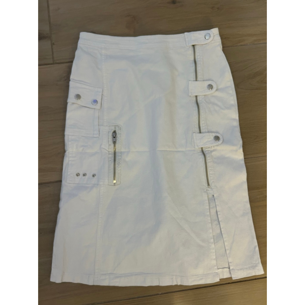 NEW EXOCET JEANS White Denim Skirt 9/10